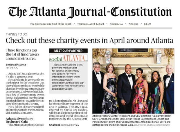 SocialAtlanta's 5 April Gala Picks for the Atlanta Journal Constitution