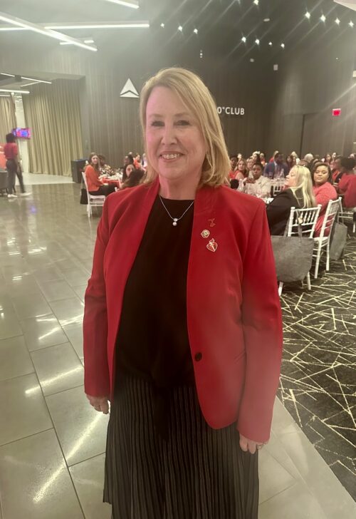 Cox Enterprises Vice President Karen Bennett at the American Heart Association's Go Red for Women Event