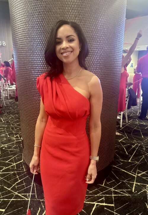 Event Chair Erika Zulawski at the American Heart Association's Go Red for Women Event