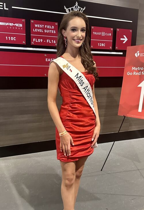 Miss Atlanta Melony Tidmore at the American Heart Association's Go Red for Women Event