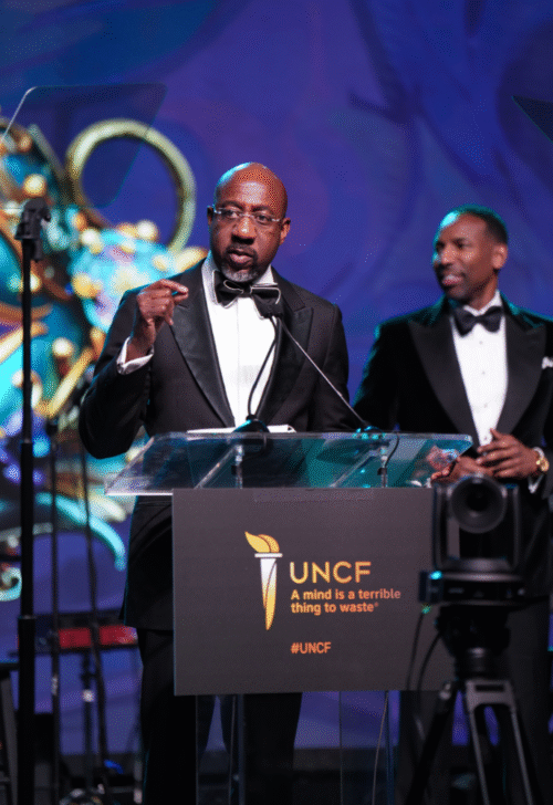 Senator Raphael Warnock, Mayor Andre Dickens